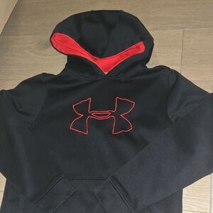 Under Armour Kids Black and Red Hoodie